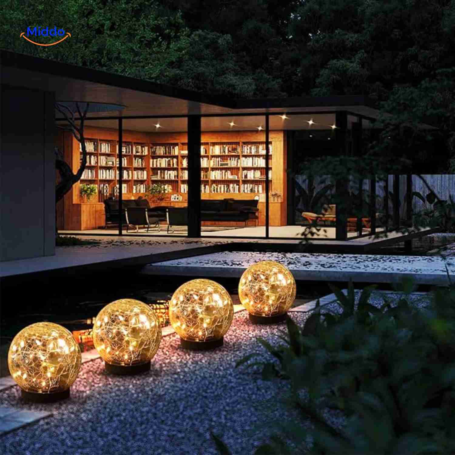 solvion lamp design tuinverlichting bij modern huis www.middo.nl