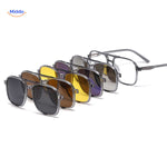 solvizo zonnebril modulair ontwerp met clip on zonneglazen voor elk lichttype www.middo.nl