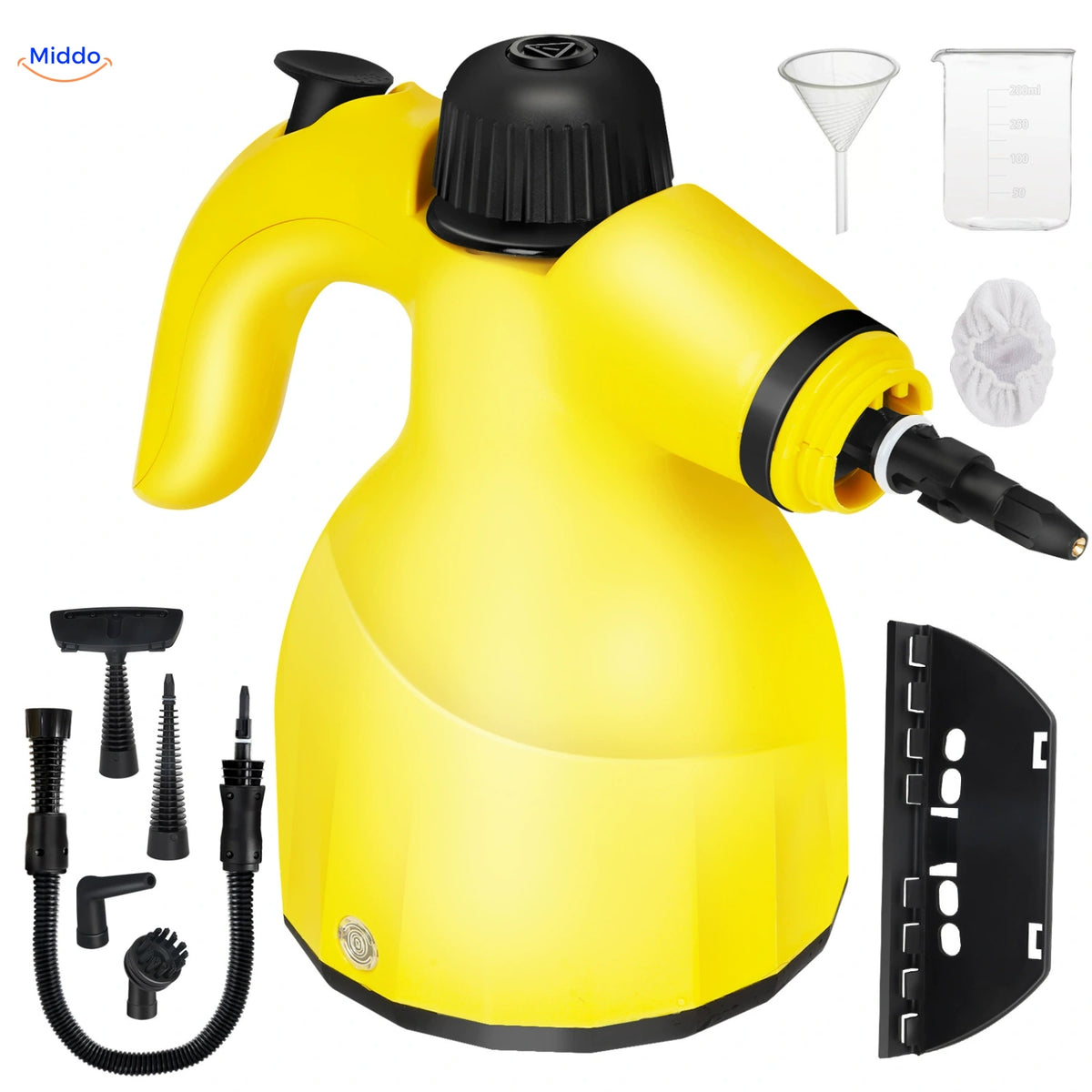 Steamora gele stoomreiniger met complete accessoireset
