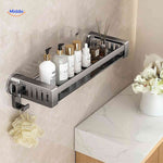 storiva rek badkamerrek met flessenhouder en haakjes www.middo.nl