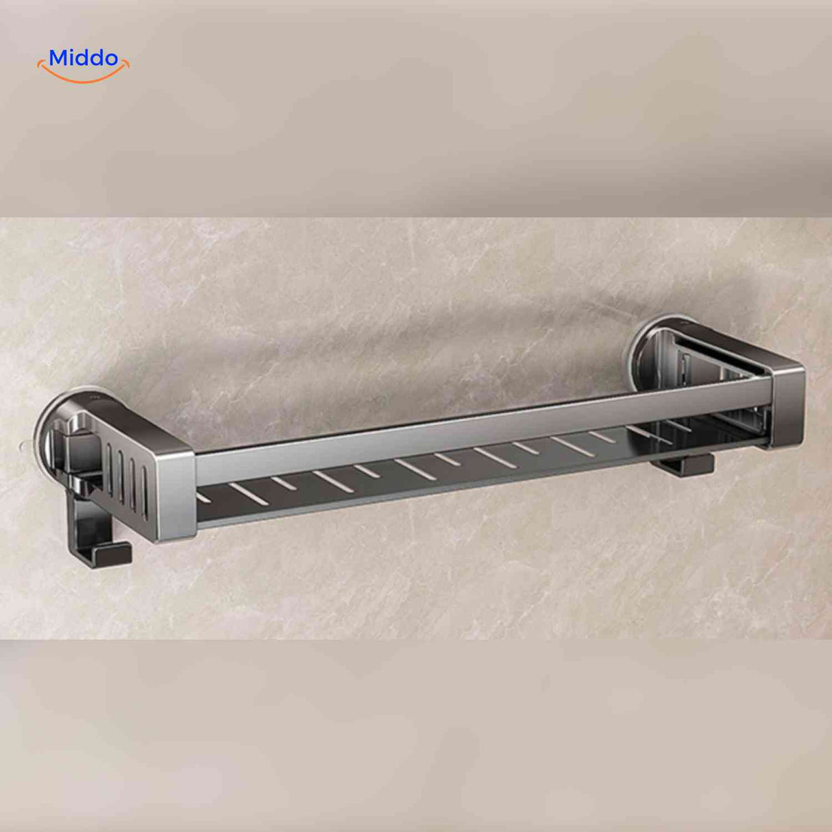 storiva rek rvs muurrek voor badkamer met sterke zuignap www.middo.nl