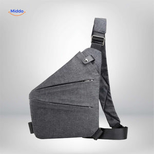 stratos borsttas grijs lichtgewicht sling bag www.middo.nl