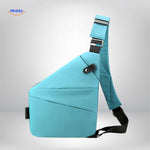 stratos borsttas lichtblauw verstelbare en lichte slingtas www.middo.nl