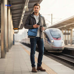 stratos borsttas unisex slingbag blauw reiziger station www.middo.nl