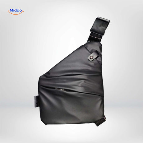 stratos borsttas unisex slingbag mat zwart links www.middo.nl