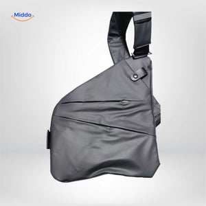 stratos borsttas unisex slingbag zwart vooraanzicht www.middo.nl