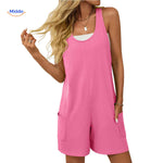 summiva jumpsuit roze trendy dames jumpsuit met comfy fit en zakken www.middo.nl