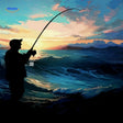 tacklebox adventkalender vissen silhouet bij zonsondergang www.middo.nl