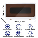 Telefoonhouder met afmetingen en functies aangegeven