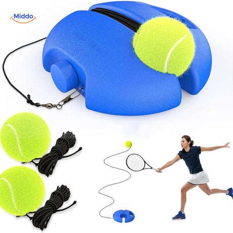 tennispro trainer oefenbasis met elastiekbal voor tennis slagtechniek www.middo.nl