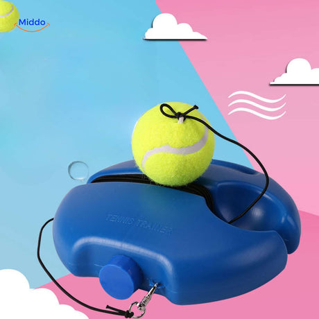 tennispro trainer tennistrainer met koord en bal voor terugslagtraining www.middo.nl