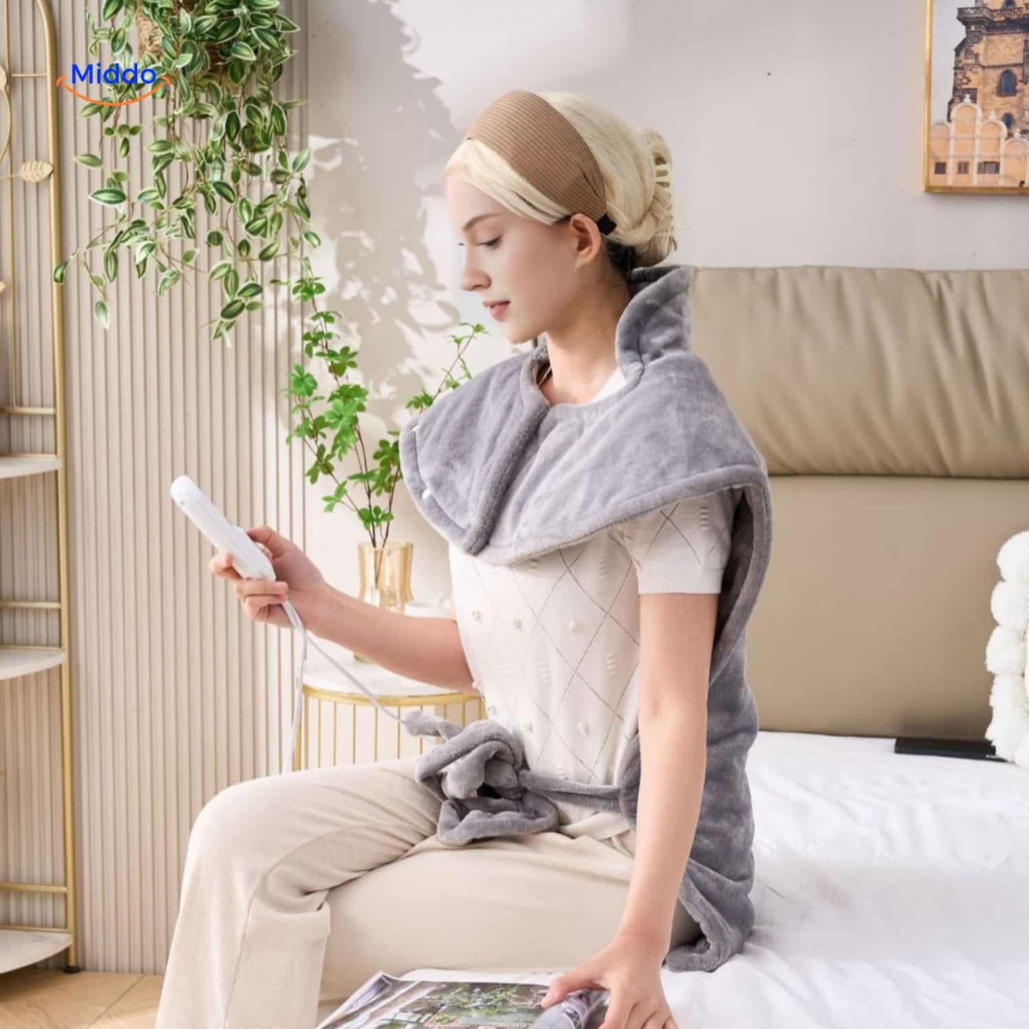 thermo relax verwarmingskussen nek schouders gebruik www.middo.nl