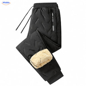 Thermoflex gevoerde winterbroek – zwart ribboord