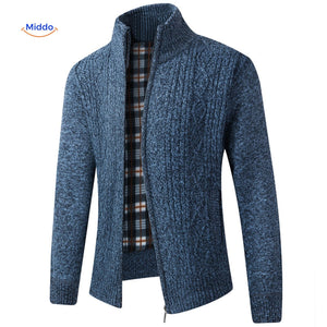 thermoknit vest gebreid gevoerd warm heren open zijkant www.middo.nl