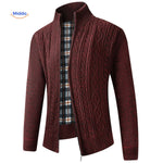 thermoknit vest gebreid gevoerd warm heren rood www.middo.nl