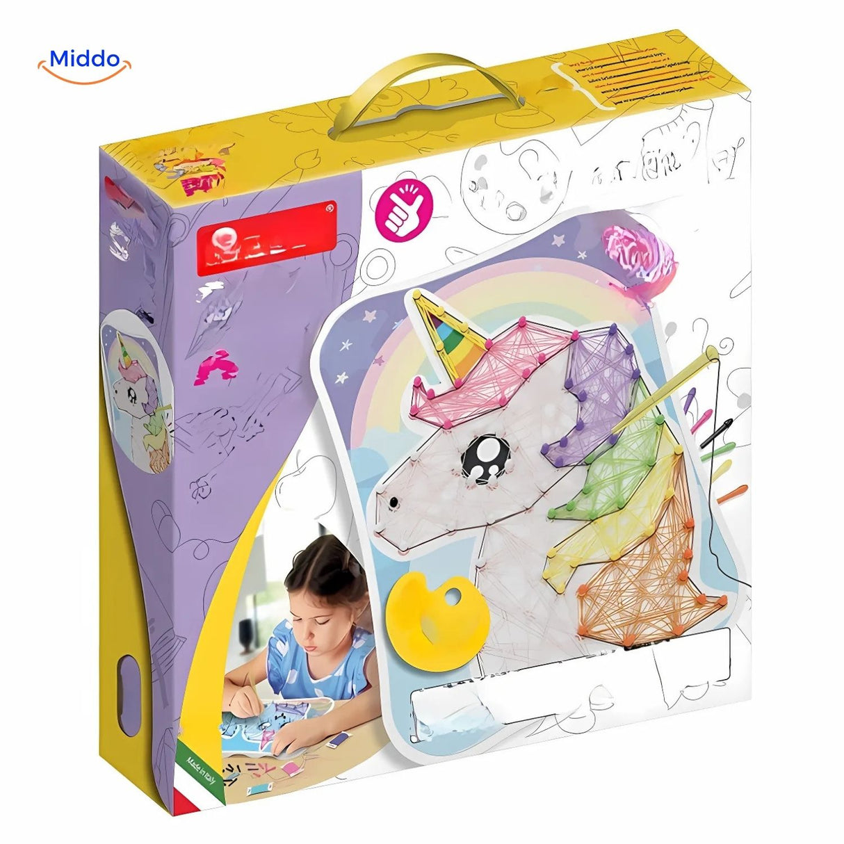 threadart educatief draad puzzel leuk en creatief middo