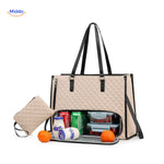 totezia tas beige met zwart accent geisoleerde lunchtas www.middo.nl