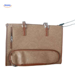 totezia tas bloemmotief beige draagtas met lunchvak www.middo.nl