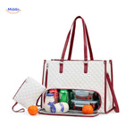 totezia tas wit rood chique koeltas met compartimenten www.middo.nl