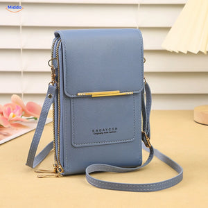TouchScreenGo crossbody telefoontas, blauw