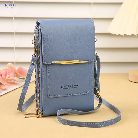 TouchScreenGo crossbody telefoontas, blauw