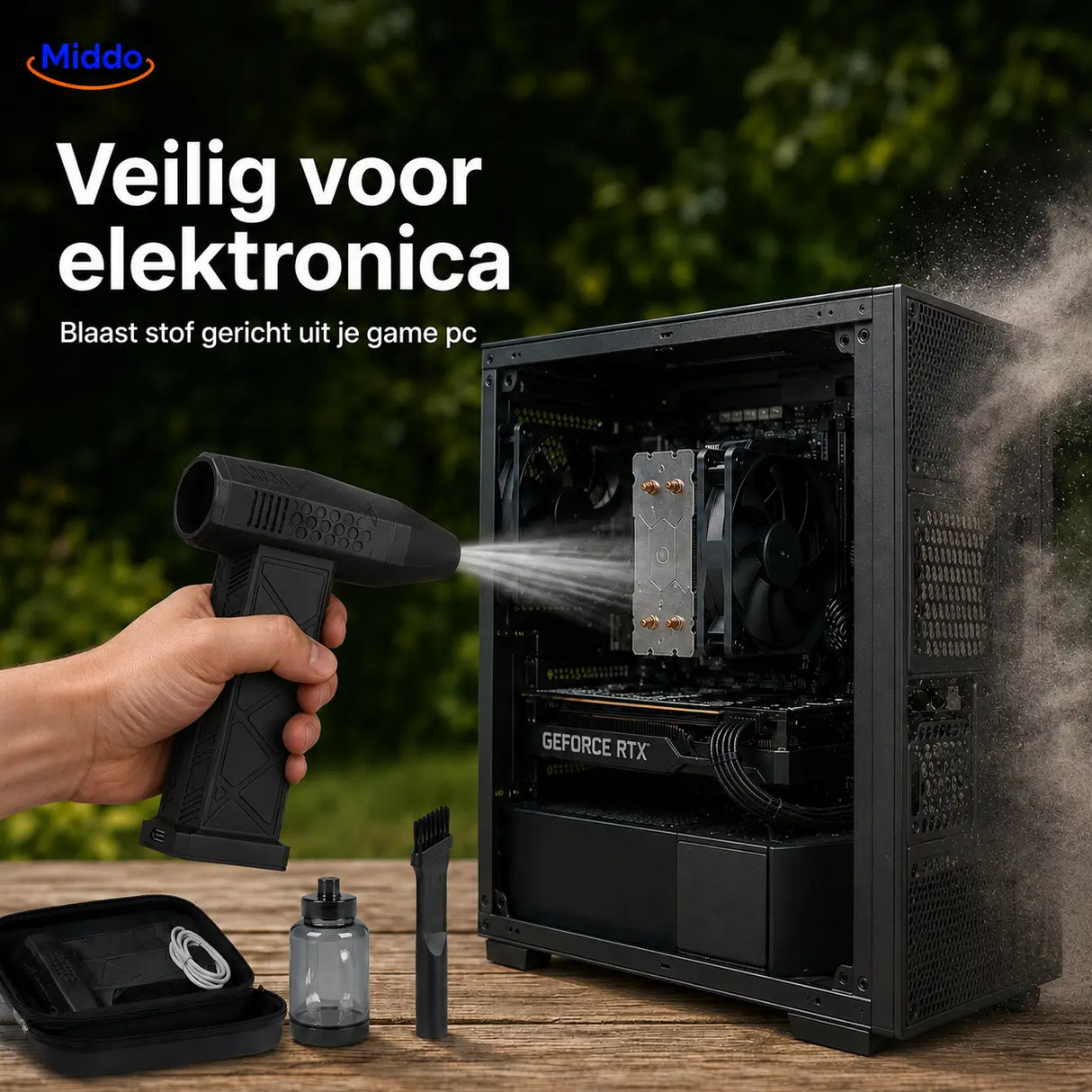 TurboJet Pro™ – Krachtige Luchtblazer (130.000 RPM) voor Stof, Auto, BBQ, Werkplaats en meer!
