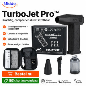 TurboJet Pro™ – Krachtige Luchtblazer (130.000 RPM) voor Stof, Auto, BBQ, Werkplaats en meer!