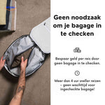 vacubag tas bespaart incheckkosten en reistijd met handbagageformaat www.middo.nl