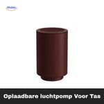 vacubag tas draagbare mini oplaadbare luchtpomp voor tas en kleding www.middo.nl