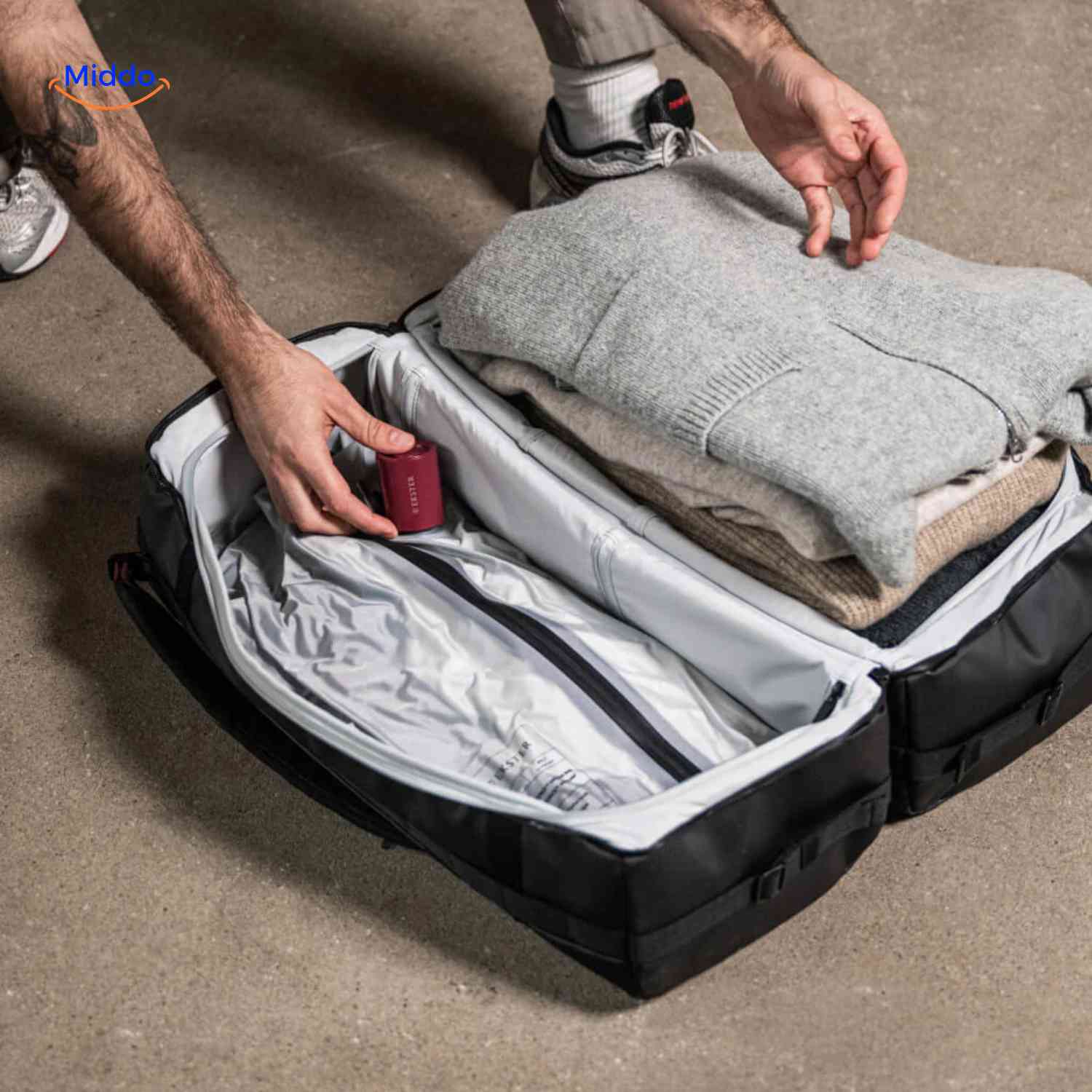 vacubag tas inpakgemak met compressie vak voor trui en kleding www.middo.nl