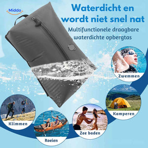 vacubag tas multifunctionele waterdichte opbergtas voor reizen en zwemmen www.middo.nl