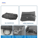 vacubag tas voor en na compressie met handgreep en luchtventiel www.middo.nl