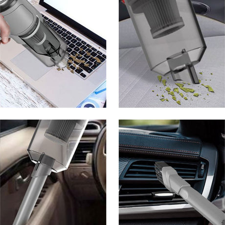 Verschillende gebruikstoepassingen van de VacuümX PRO stofzuiger in huis en auto