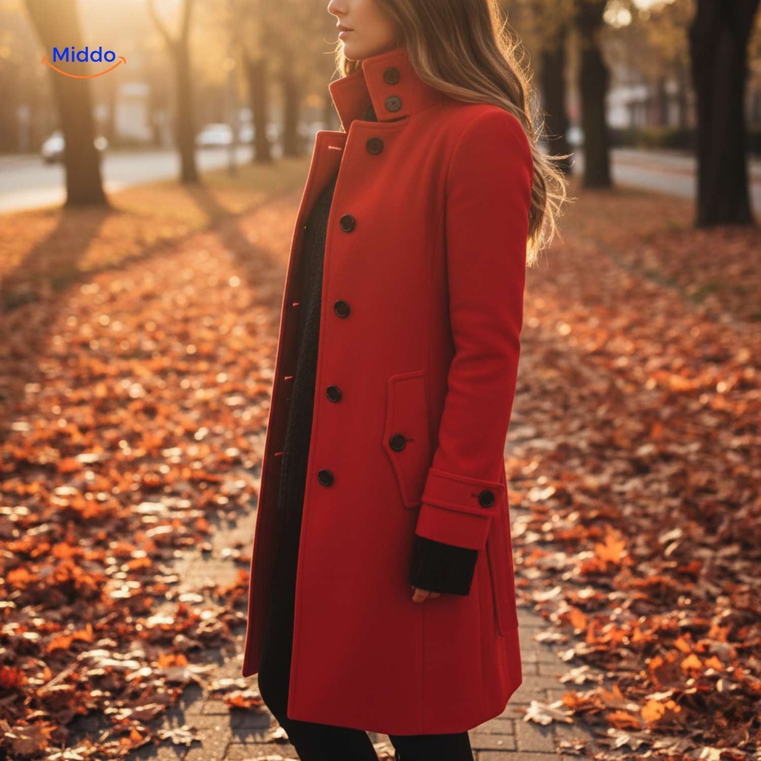 Veloura™ Mantel | Elegante jas met knoopsluiting voor dames