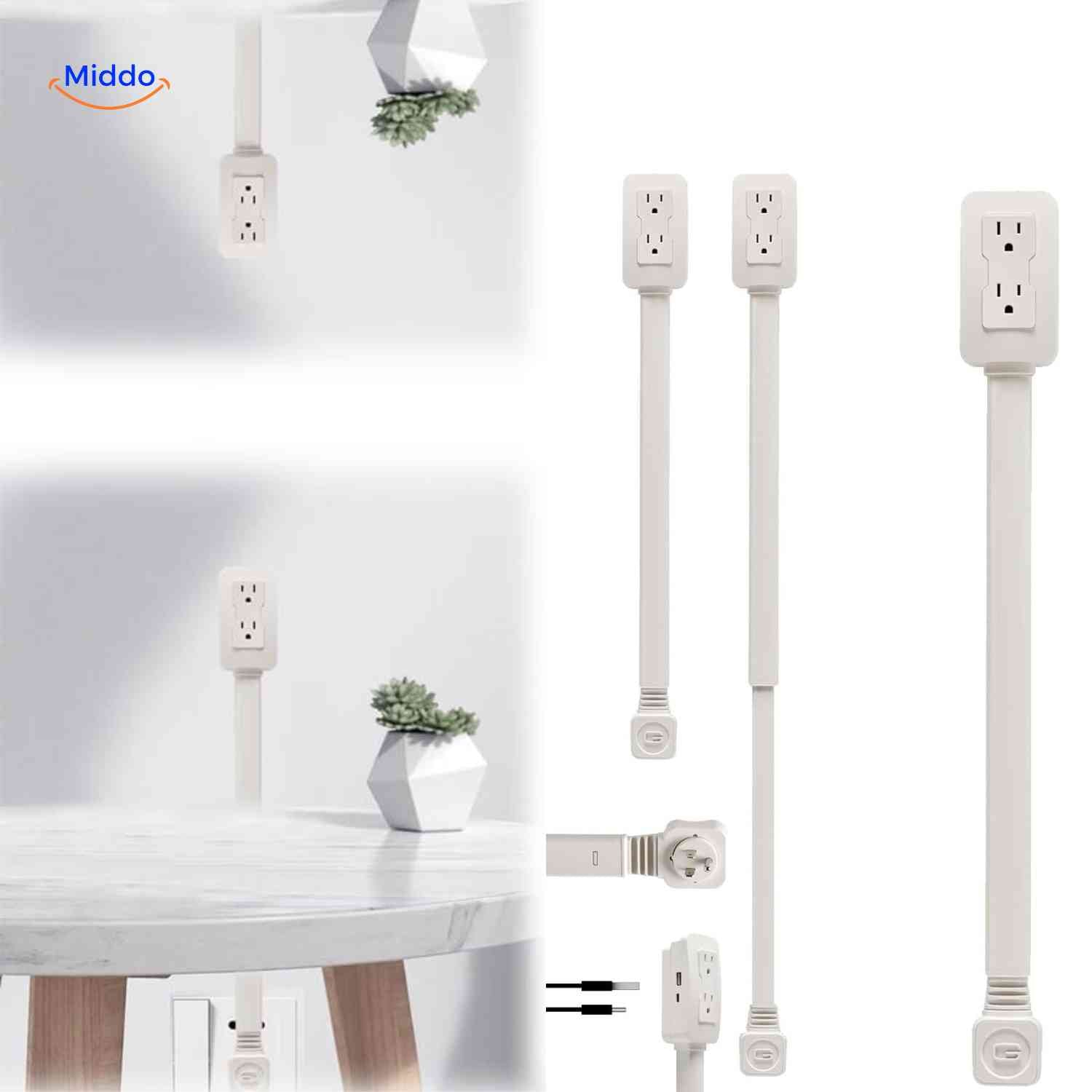 voltiflex stopcontact makkelijk te monteren achter meubels www.middo.nl