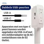 voltiflex stopcontact met usb a en usb c poorten voor universeel gebruik www.middo.nl