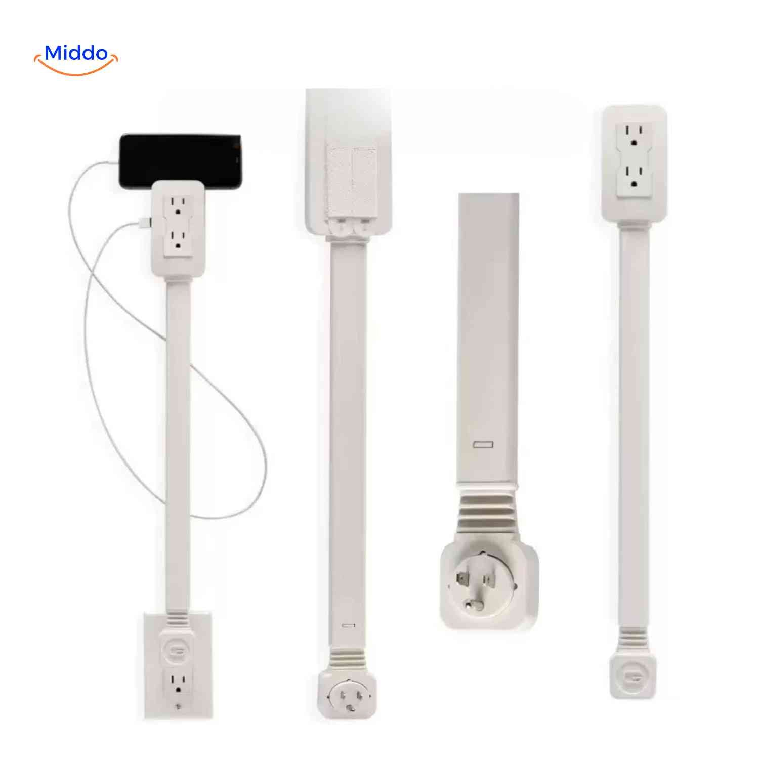 voltiflex stopcontact ultradunne wandcontactdoos met usb a usb c www.middo.nl