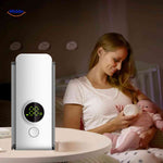warmiboo flesverwarmer met moeder voedt baby in nacht www.middo.nl
