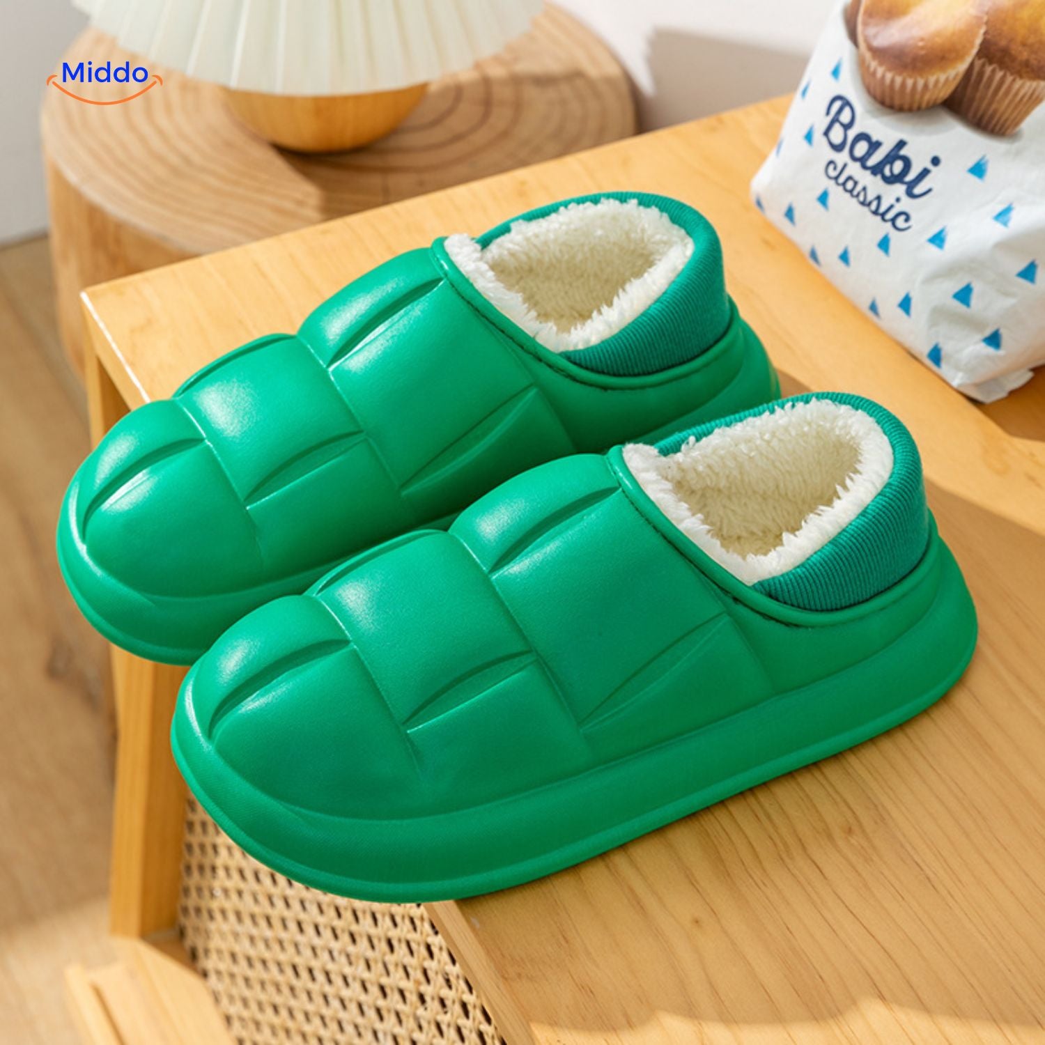 warmstep plus luxe slofjes anti slip en afneembare voering Middo