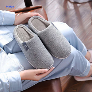 warmtique pantoffels grijze huisslippers antislip www.middo.nl