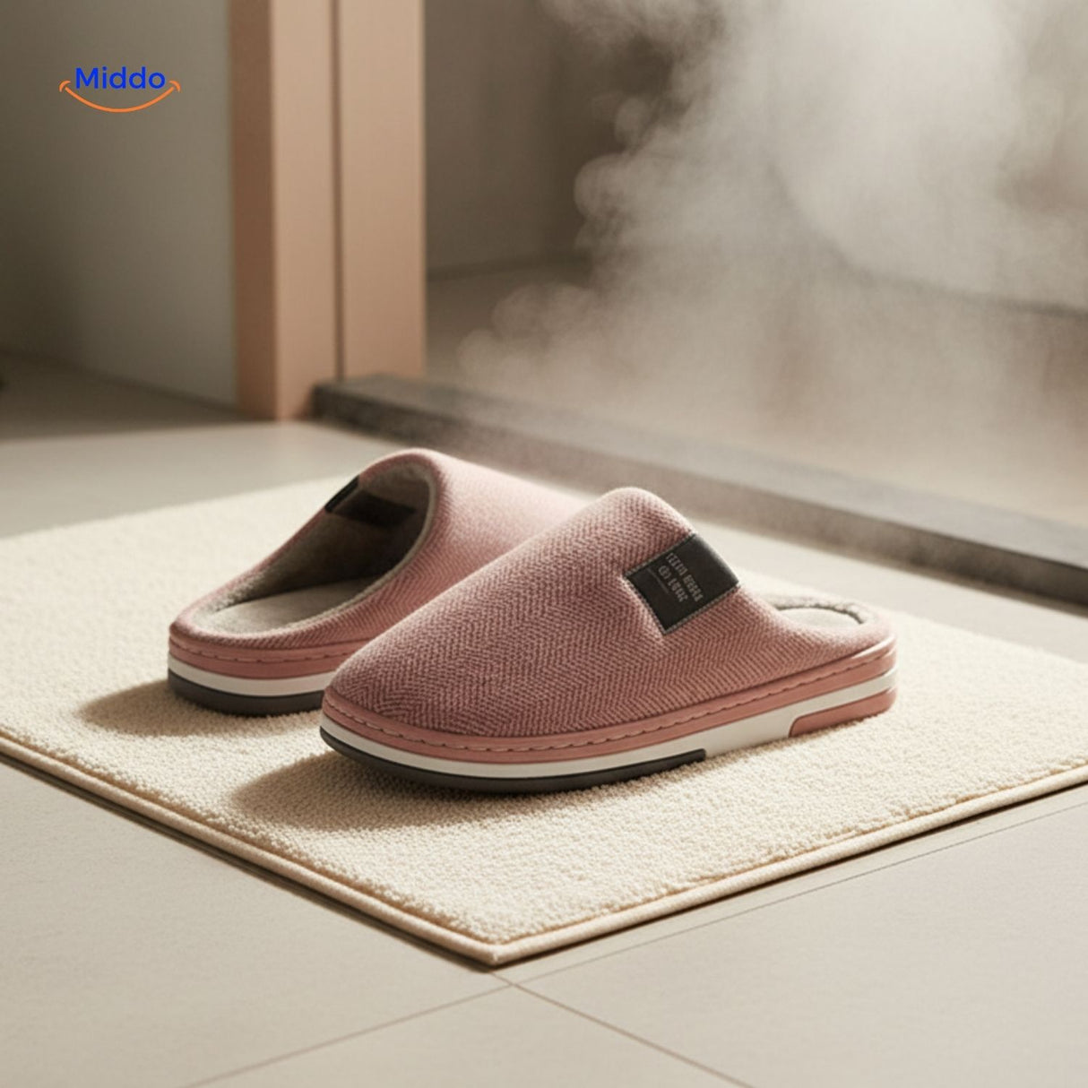 warmtique pantoffels roze damespantoffels voor warme voetcomfort www.middo.nl