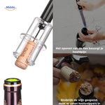 wineease duurzame stalen kurkentrekker roestvrij met voedselveilig coating