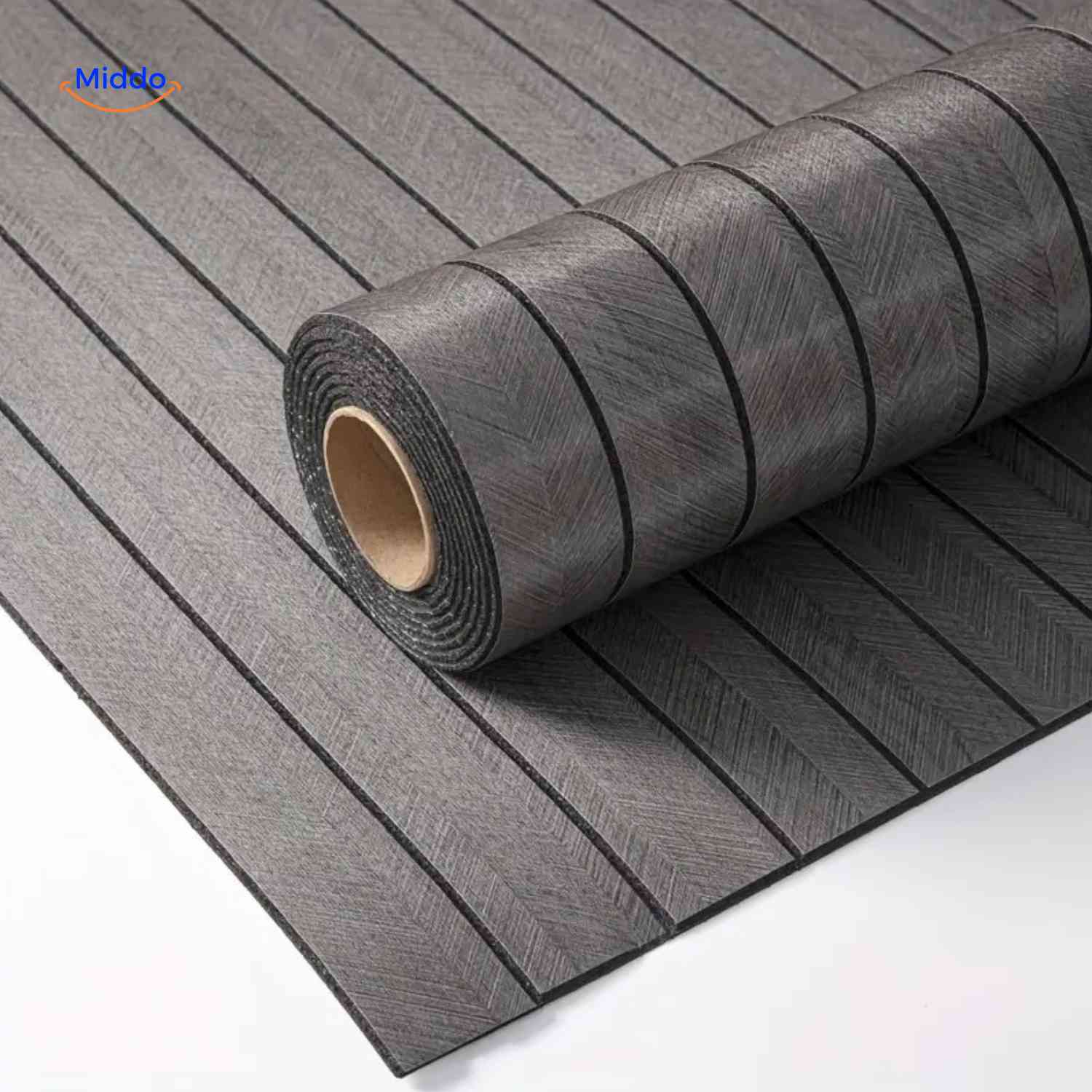 woodline wandpanelen grijs houtlook rolpaneel detail www.middo.nl