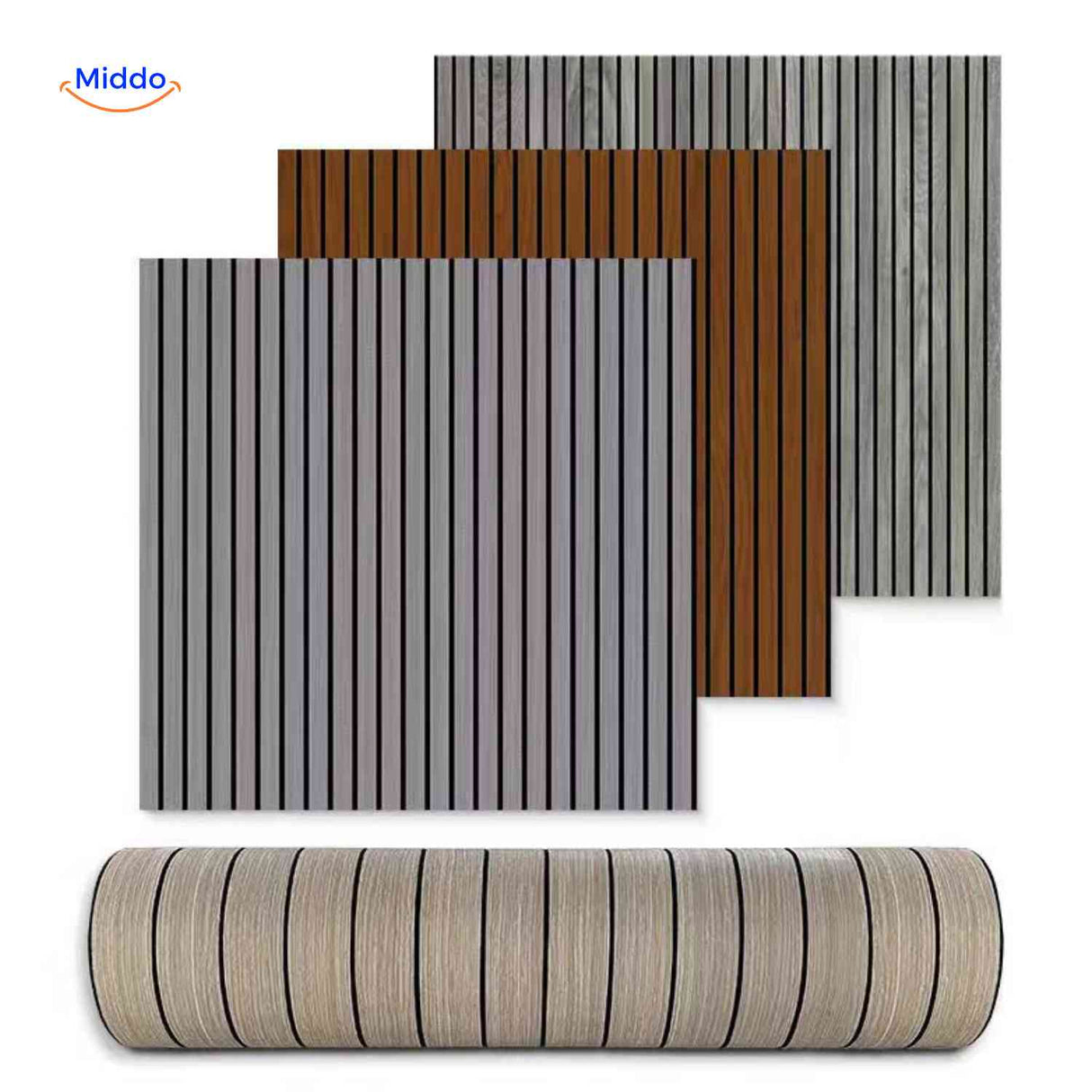 woodline wandpanelen grijs houtlook rolpaneel www.middo.nl