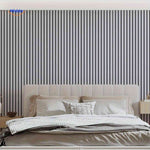 woodline wandpanelen grijs lamellenwand slaapkamer www.middo.nl