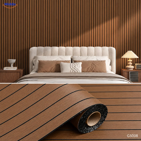 Woodline zelfklevende PVC-wandpanelen – Boompalm – GS008