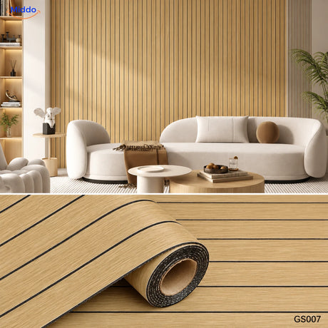 Woodline zelfklevende PVC-wandpanelen – Imitatie Eiken – GS007