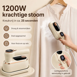 Steamova 2-in-1 stoomstrijkijzer met 1200W krachtige stoom voor kreukvrij resultaat in 25 seconden