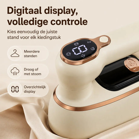Steamova stoomstrijkijzer met digitaal display en meerdere standen voor volledige controle