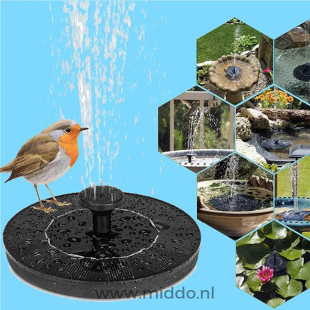 Milieuvriendelijke fontein voor bakken en vijvers met onze Solar Oasis™